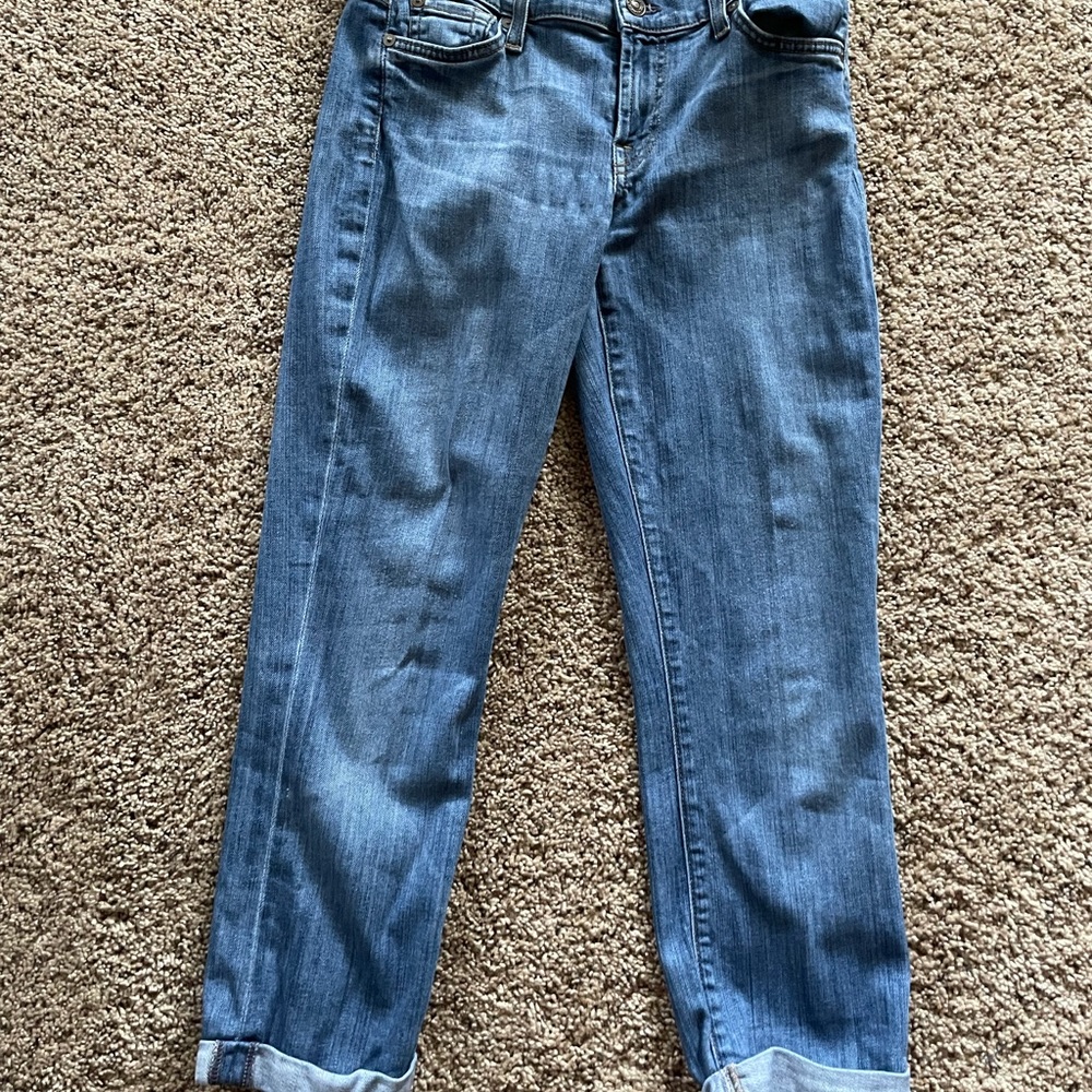 7 For all mankind skinny crop & roll jeans